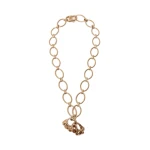 Max Mara Bermuda Charm Chain Necklace in Gold | Women | Luxury Shoes 