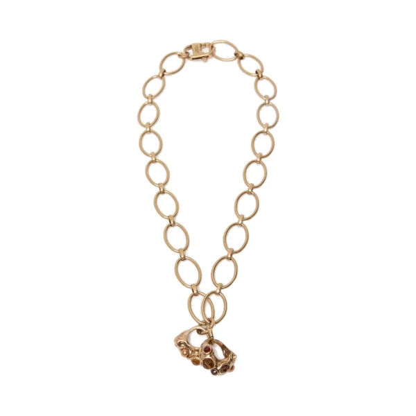 Max Mara Bermuda Charm Chain Necklace in Gold | Women | Luxury Shoes 
