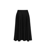 Max Mara Betulla Long Wool Flannel Skirt in Black | Maxi Skirts | Luxury Shoes 