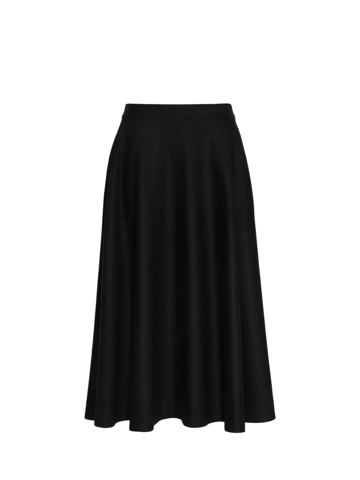 Max Mara Betulla Long Wool Flannel Skirt in Black Max Mara Betulla Long Wool Flannel Skirt in Black | Maxi Skirts | Luxury Shoes