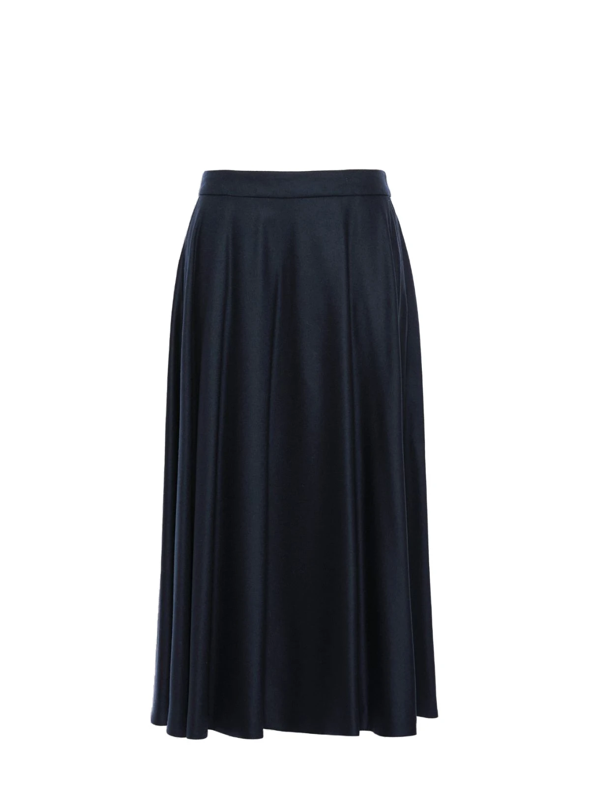Max Mara Betulla Long Wool Flannel Skirt in Midnight Blue Max Mara Betulla Long Wool Flannel Skirt in Midnight Blue | Maxi Skirts | Luxury Shoes
