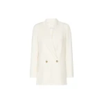 Max Mara Bikini Woollen Cloth Blazer in Ivory | Blazers | Luxury Shoes 
