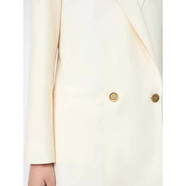 Max Mara Bikini Woollen Cloth Blazer in Ivory | Blazers | Luxury Shoes 