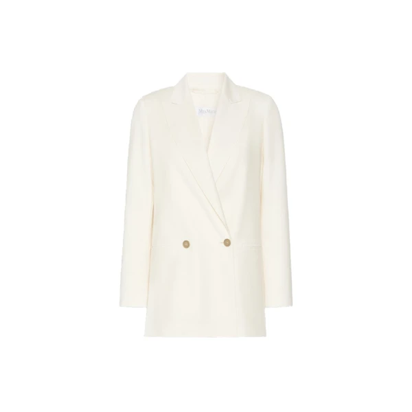 Bikini Woollen Cloth Blazer in Ivory