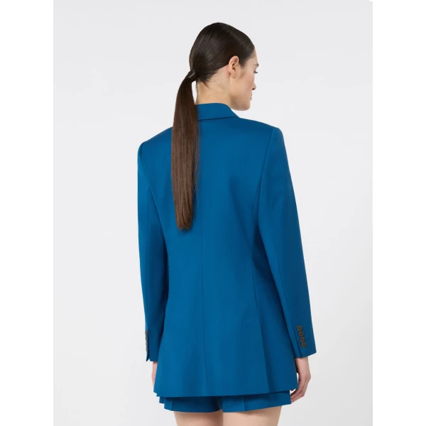 Max Mara Bikini Woollen Cloth Blazer in Navy | Blazers | Luxury Shoes 