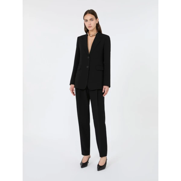 Max Mara Bimba Cady Carrot Trousers in Black | Tailored pants | Luxury Shoes 