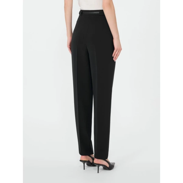 Max Mara Bimba Cady Carrot Trousers in Black | Tailored pants | Luxury Shoes 