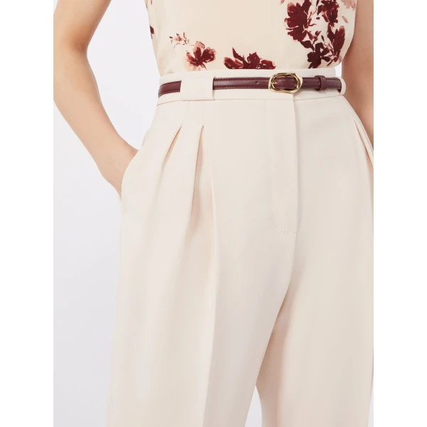 Max Mara Bimba Cady Carrot Trousers in Natural | Tailored pants | Luxury Shoes 
