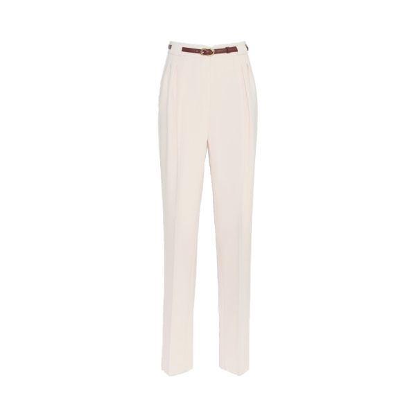 Max Mara Bimba Cady Carrot Trousers in Natural | Tailored pants | Luxury Shoes 