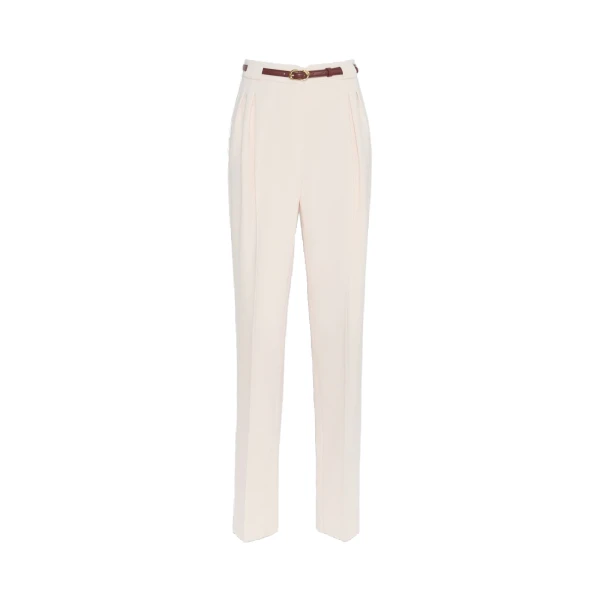 Max Mara Bimba Cady Carrot Trousers in Natural | Tailored pants | Luxury Shoes 