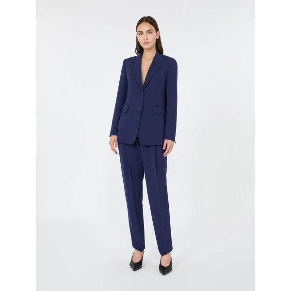 Max Mara Bimba Cady Carrot Trousers in Navy | Tailored pants | Luxury Shoes 