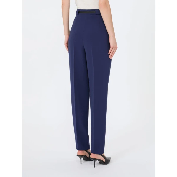 Max Mara Bimba Cady Carrot Trousers in Navy | Tailored pants | Luxury Shoes 