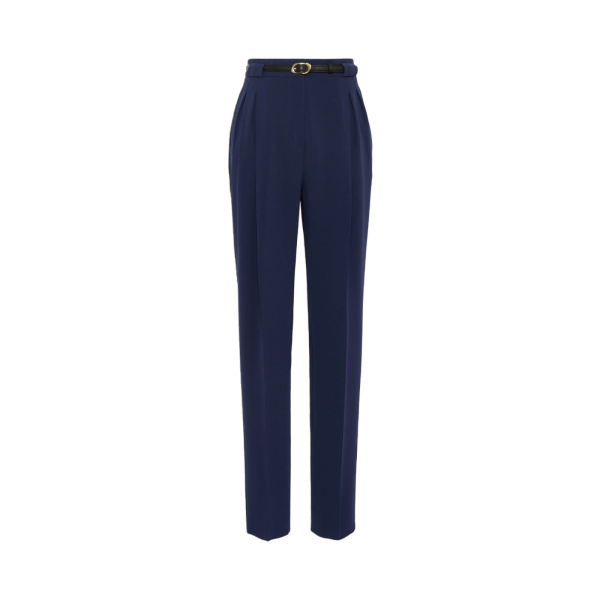 Max Mara Bimba Cady Carrot Trousers in Navy | Tailored pants | Luxury Shoes 