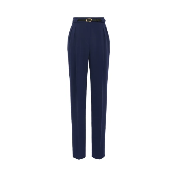 Max Mara Bimba Cady Carrot Trousers in Navy | Tailored pants | Luxury Shoes 