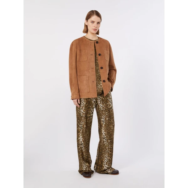 Max Mara Boemia Belted Suede Jacket in Camel | Leather Jackets | Luxury Shoes 