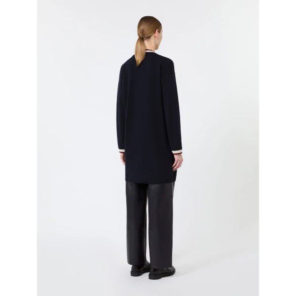 Max Mara Boero Long Wool Cardigan in Ultramarine | Cardigan | Luxury Shoes 