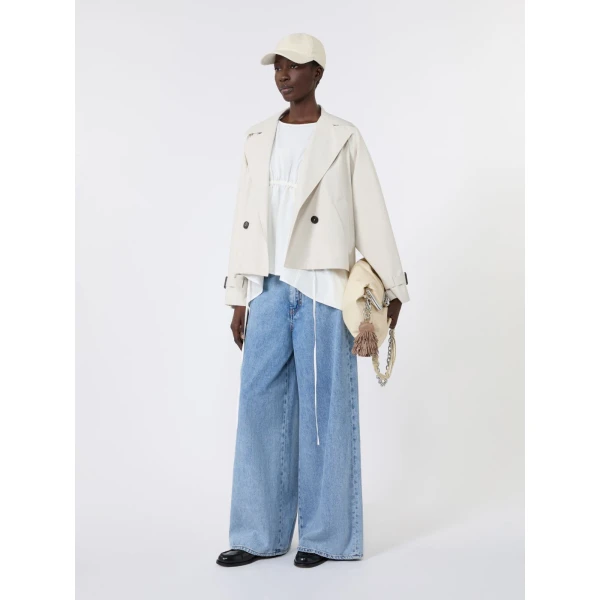 Max Mara Boero Short Water-Repellent Trench Coat in Ivory | Trench Coat | Luxury Shoes 
