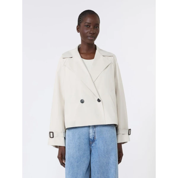 Max Mara Boero Short Water-Repellent Trench Coat in Ivory | Trench Coat | Luxury Shoes 