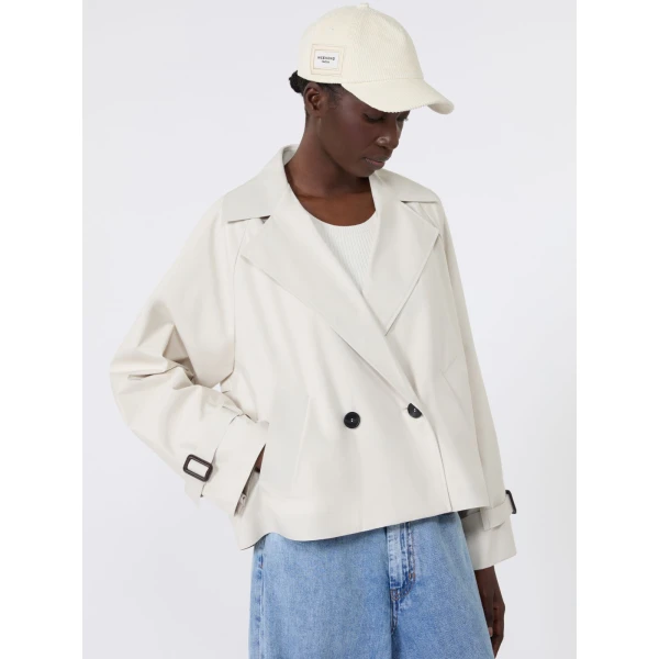 Max Mara Boero Short Water-Repellent Trench Coat in Ivory | Trench Coat | Luxury Shoes 