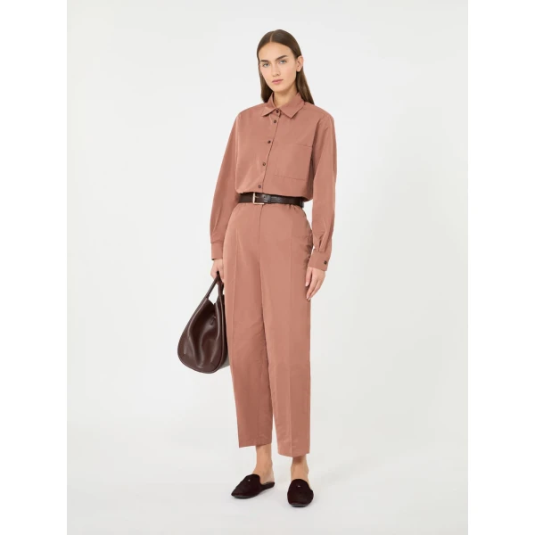 Max Mara Boheme Silk-Blend Radzimir Trousers in Antique Rose | Tailored pants | Luxury Shoes 