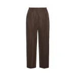 Max Mara Boheme Silk-Blend Radzimir Trousers in Dark Brown | Tailored pants | Luxury Shoes 