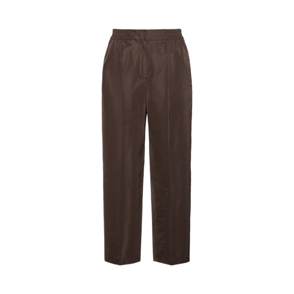 Max Mara Boheme Silk-Blend Radzimir Trousers in Dark Brown | Tailored pants | Luxury Shoes 