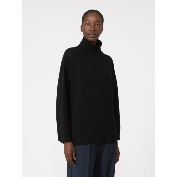 Max Mara Borgia Wool Turtleneck Jumper in Black | Turtlenecks | Luxury Shoes 