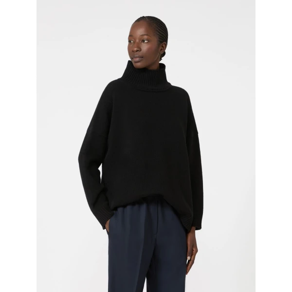 Max Mara Borgia Wool Turtleneck Jumper in Black | Turtlenecks | Luxury Shoes 