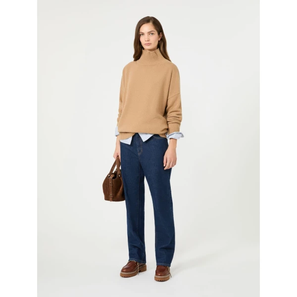 Max Mara Borgia Wool Turtleneck Jumper in Camel | Turtlenecks | Luxury Shoes 