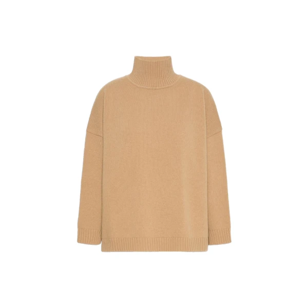 Borgia Wool Turtleneck Jumper in Camel