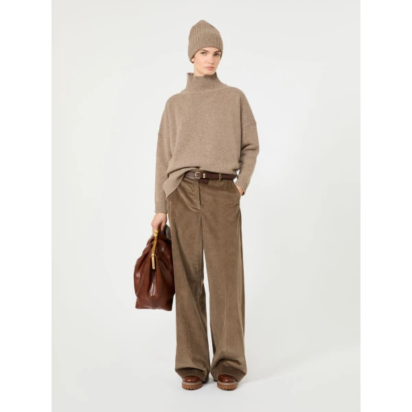 Max Mara Borgia Wool Turtleneck Jumper in Hazelnut Brown | Turtlenecks | Luxury Shoes 