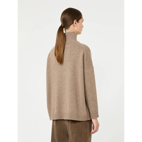 Max Mara Borgia Wool Turtleneck Jumper in Hazelnut Brown | Turtlenecks | Luxury Shoes 