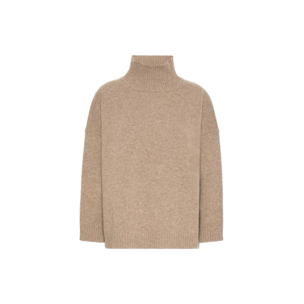 Max Mara Borgia Wool Turtleneck Jumper in Hazelnut Brown | Turtlenecks | Luxury Shoes 