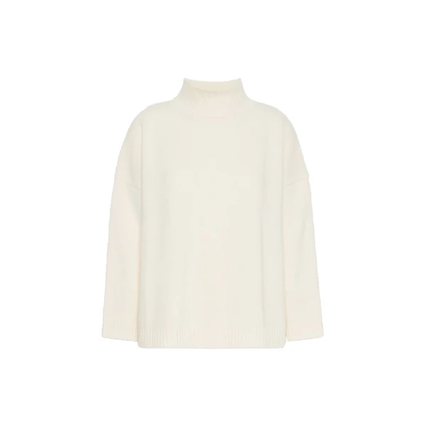 Max Mara Borgia Wool Turtleneck Jumper in Ivory | Turtlenecks | Luxury Shoes 