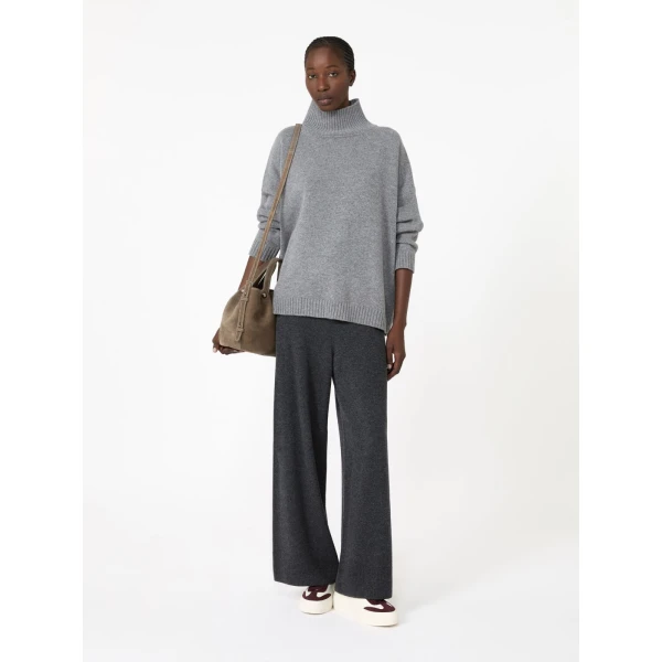 Max Mara Borgia Wool Turtleneck Jumper in Medium Grey | Turtlenecks | Luxury Shoes 