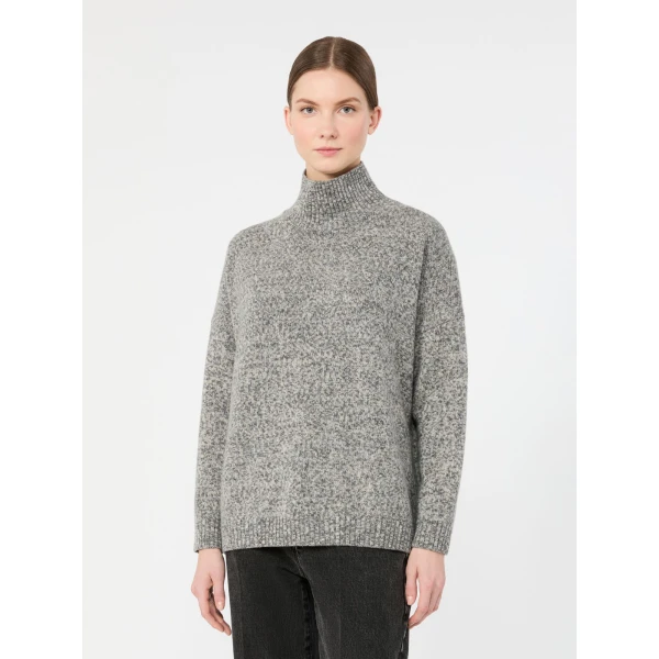 Max Mara Borgia Wool Turtleneck Jumper in Medium Grey Style 2 | Turtlenecks | Luxury Shoes 