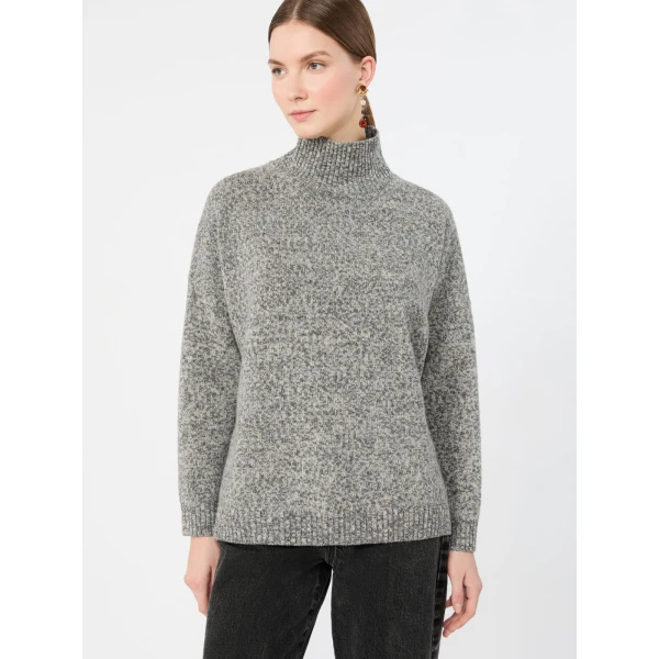 Max Mara Borgia Wool Turtleneck Jumper in Medium Grey Style 2 | Turtlenecks | Luxury Shoes 