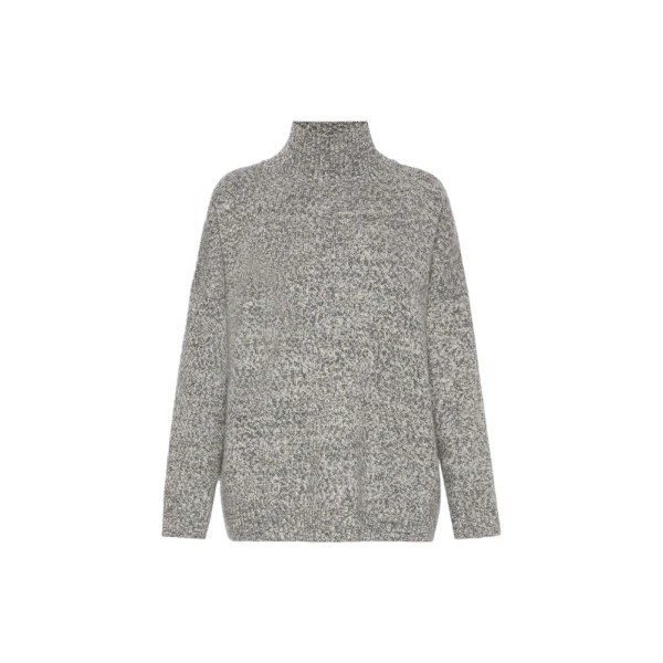 Borgia Wool Turtleneck Jumper in Medium Grey Style 2