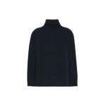 Max Mara Borgia Wool Turtleneck Jumper in Navy | Turtlenecks | Luxury Shoes 