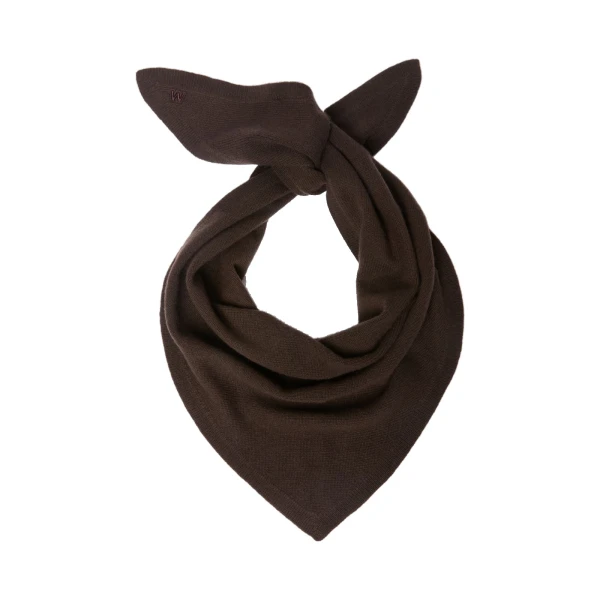 Bosso Triangle Cashmere Scarf in Brown
