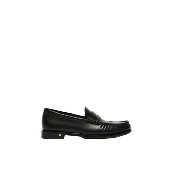Max Mara Boymoc Leather Moccasins in Black | Loafers | Luxury Shoes 