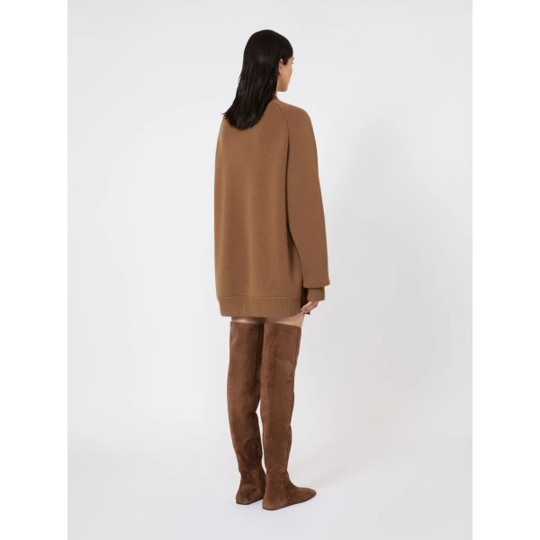 Max Mara Brama Short Wool and Cashmere Dress in Camel | Mini Dresses | Luxury Shoes 