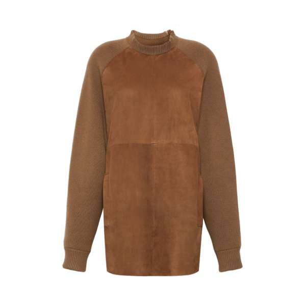 Max Mara Brama Short Wool and Cashmere Dress in Camel | Mini Dresses | Luxury Shoes 