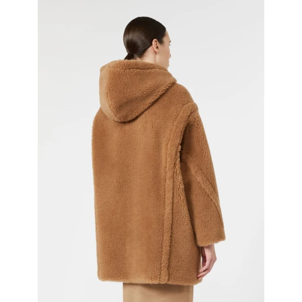 Max Mara Bravo Camel Teddy Hooded Coat in Camel | Wool Coat | Luxury Shoes 