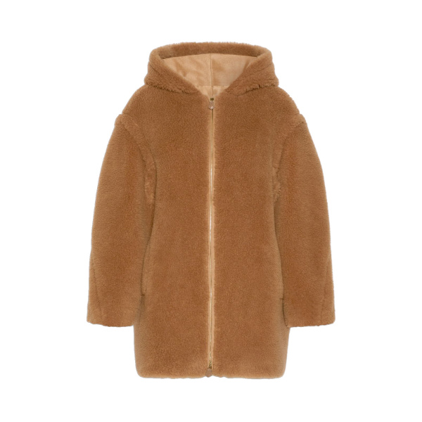 Max Mara Bravo Camel Teddy Hooded Coat in Camel | Wool Coat | Luxury Shoes 