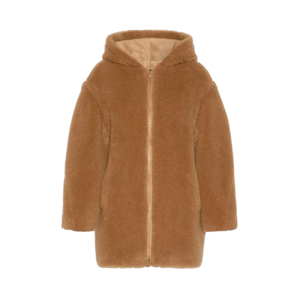 Max Mara Bravo Camel Teddy Hooded Coat in Camel | Wool Coat | Luxury Shoes 