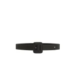Max Mara Brio Shiny Nappa Leather Belt in Black | Belts | Luxury Shoes 