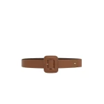 Max Mara Brio Shiny Nappa Leather Belt in Tobacco | Belts | Luxury Shoes 