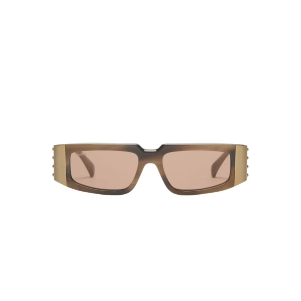 Brioso Mask Sunglasses in Beige Shaded