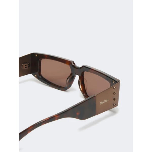 Max Mara Brioso Mask Sunglasses in Tawny Bronze Brown | Sunglasses | Luxury Shoes 